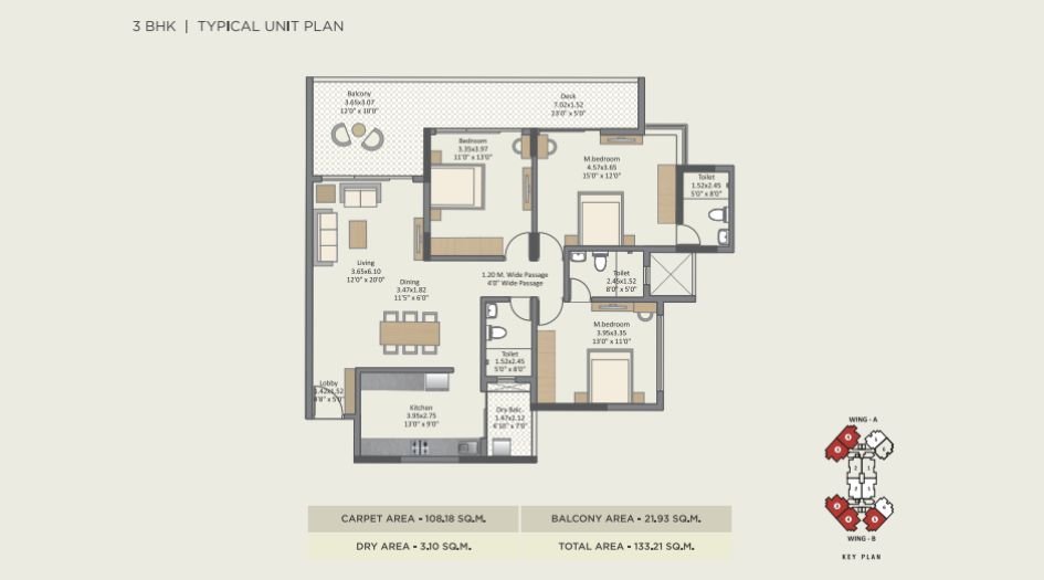 Paranjpe-Forest-Trail-Floor-Plan-3 BHK